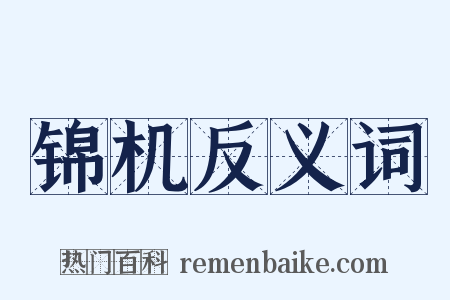 锦机反义词是什么意思的图片